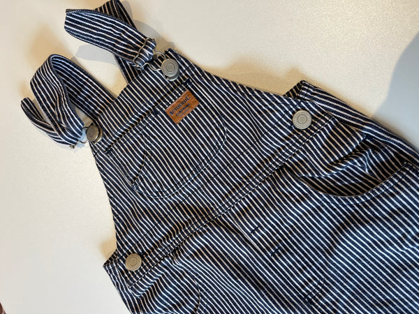 M&S vintage striped dungarees 12-18m