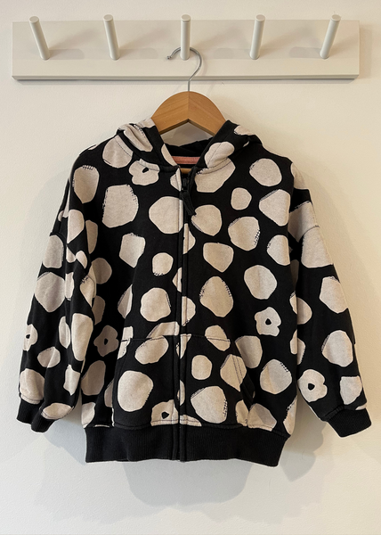 Next Black and Beige Print Hooded Jacket With Ears (4-5Y)