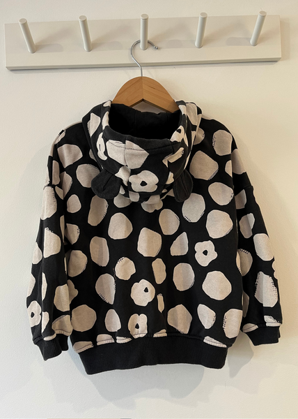 Next Black and Beige Print Hooded Jacket With Ears (4-5Y)