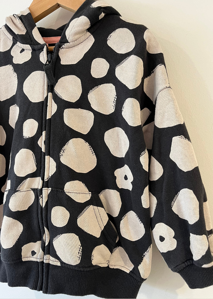 Next Black and Beige Print Hooded Jacket With Ears (4-5Y)