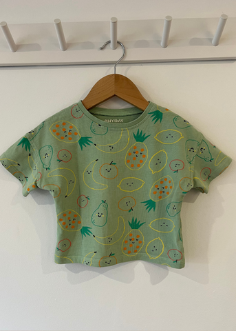 John Lewis Fruit Print Green T Shirt (9-12M)