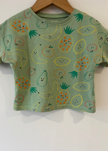 John Lewis Fruit Print Green T Shirt (9-12M)