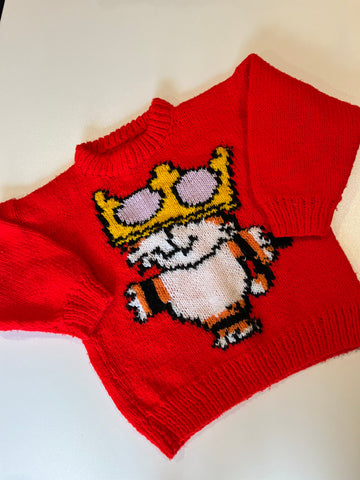 Vintage Hand knit fits 1-2y