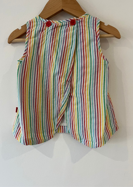 Little Bird Cotton Rainbow Stripe Top  (9-12M)