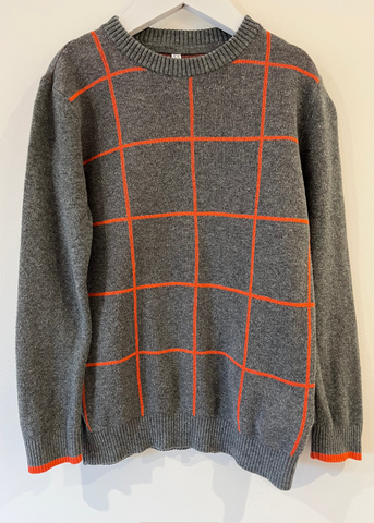 M and S Grey and Orange Jumper (5-6Y)