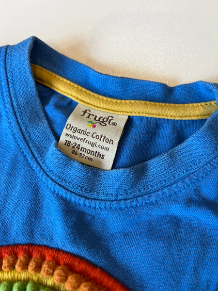 Frugi rainbow t-shirt 18-24m