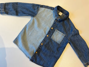 H&M 2 tone denim shirt 2-3y (generous)