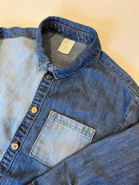 H&M 2 tone denim shirt 2-3y (generous)