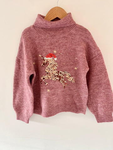 Sequin unicorn rollback jumper (6-7y)