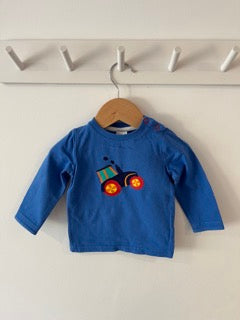 Blade and Rose Blue Tractor Long Sleeve Top (3-6M)