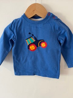 Blade and Rose Blue Tractor Long Sleeve Top (3-6M)