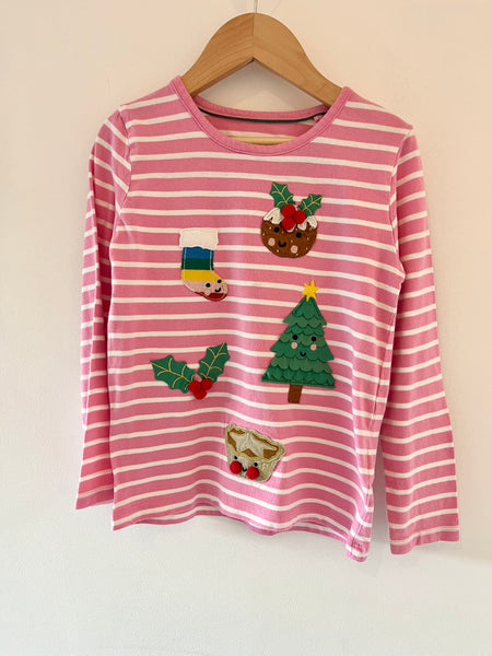 Mini Boden striped top (6-7y)