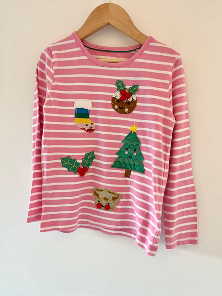 Mini Boden striped top (6-7y)