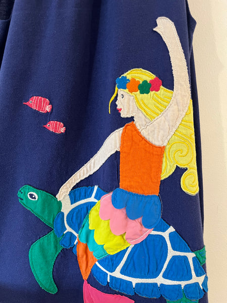 Mini Boden mermaid turtle dress (9-10y)