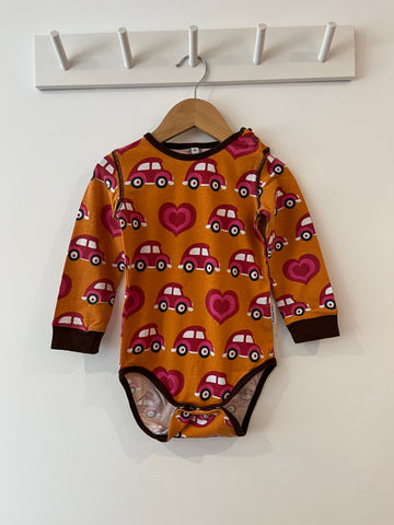 Maxomorra Cars and hearts bodysuit (18-24m) *quite generous*