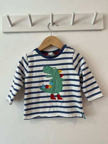 Kite dino in boots sweatshirt (6-9m)