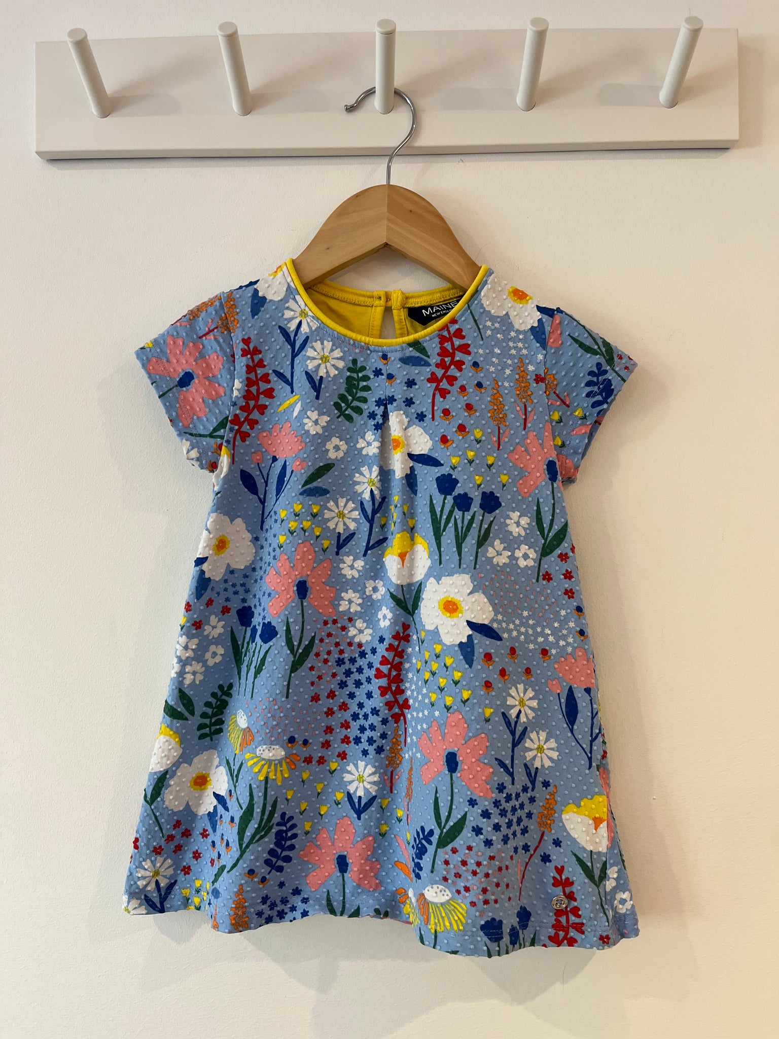 Maine textured floral short dress 2-3Y