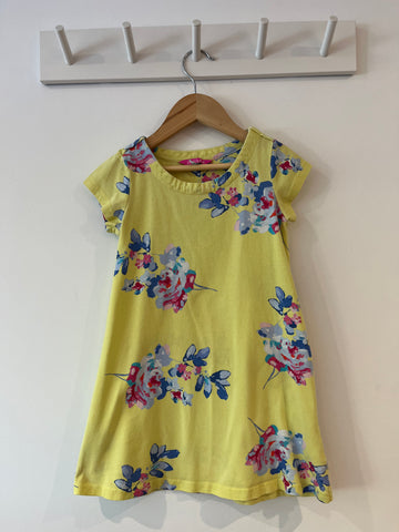 Joules yellow floral dress (4-5y) *sizing 3-4y)