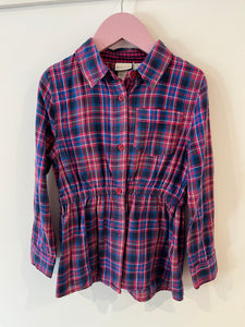 Monsoon check shirt tunic top (7-8y)