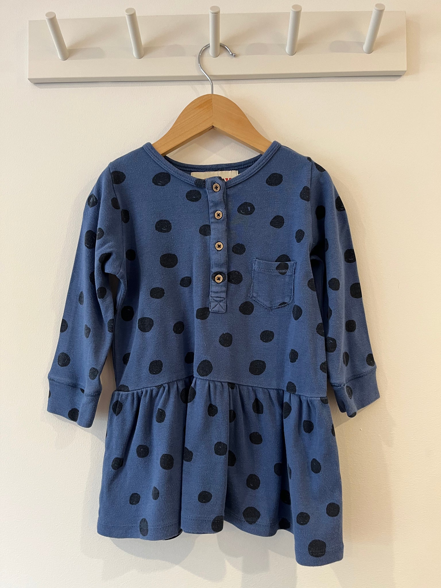 Nadadelazos blue spot dress (18-24m) *runs big*