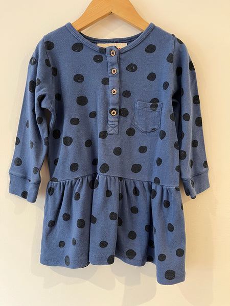 Nadadelazos blue spot dress (18-24m) *runs big*