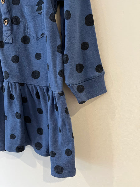 Nadadelazos blue spot dress (18-24m) *runs big*