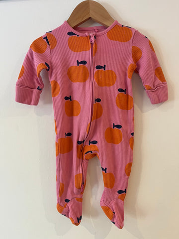 Next pink apple sleep suit (up to 3m)