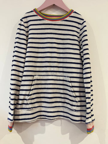 Mini Boden striped towelling sweatshirt (9-10Y)