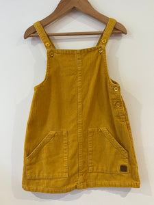 John Lewis yellow cord pinafore dress (2-3Y)