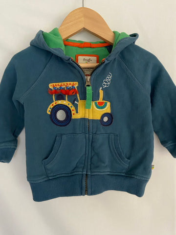 Frugi tractor hoody (3-6m) *very generous*